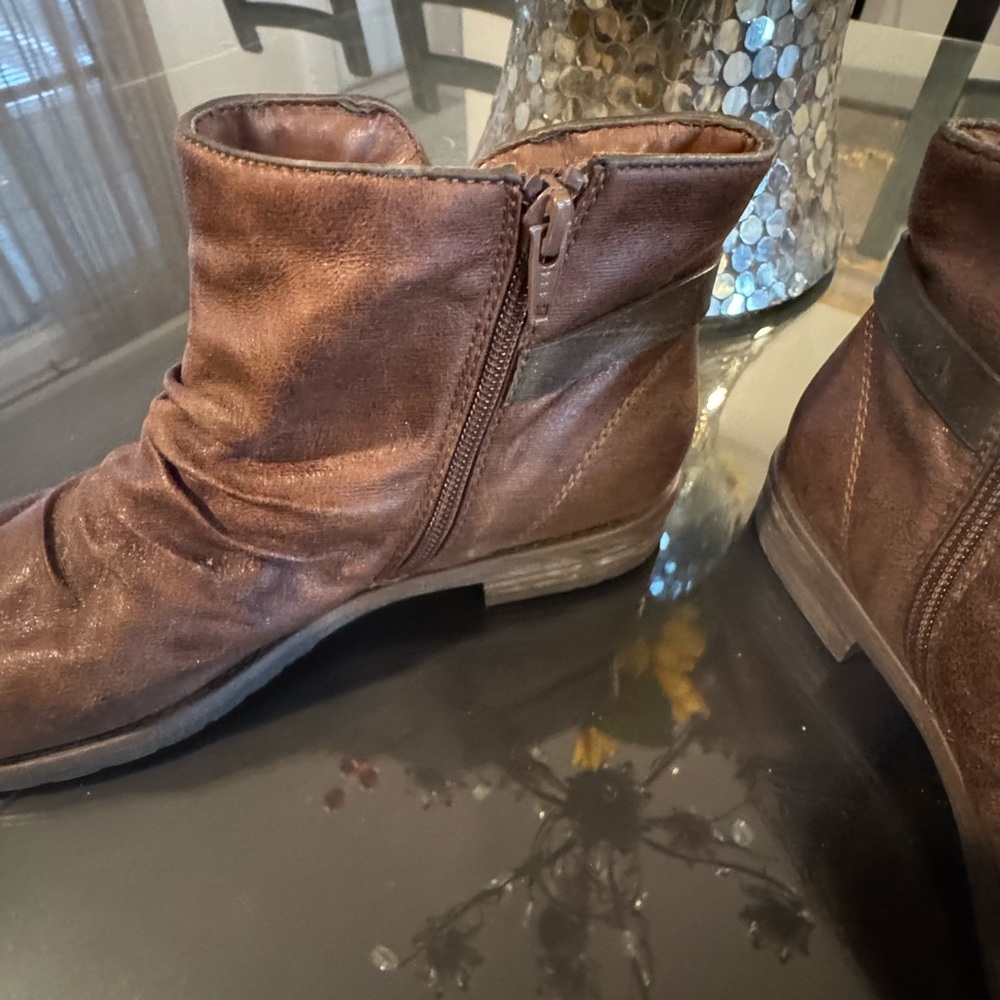 Baretrap Brown Leather Ankle Boots - Picture 3 of 6